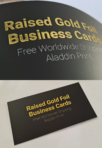 Raised Gold Foil Business Cards